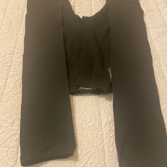 NWOT Wolford Leggings with Faux Leather Front Patches - Size S/P - Picture 2 of 3